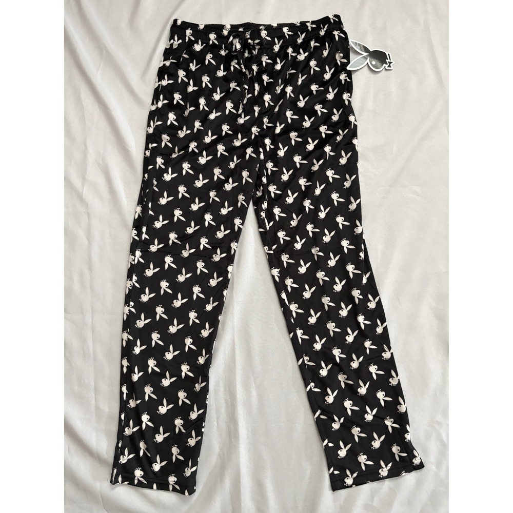 NEW Playboy Lounging Pajama Pants Size Large Playboy Pajama Playboy Pants Black